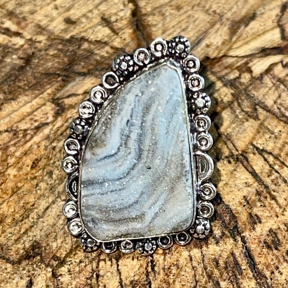 Dessert Gray Drusy Ring Size 7 - Picture 5 of 7